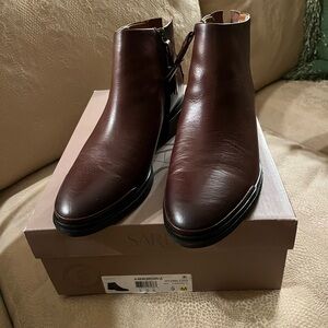 Sarto brown leather booties